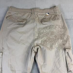 Vintage Notorious BIG Cargo Pants Mens 38* Khaki Paratrooper Embroidered Y2K 90s